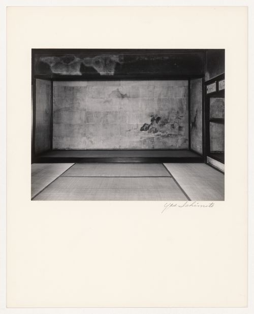 Interior view of the First Room of the Middle Shoin showing the tokonoma [alcove] and a mural painting, Katsura Rikyu (also known as Katsura Imperial Villa), Kyoto, Japan