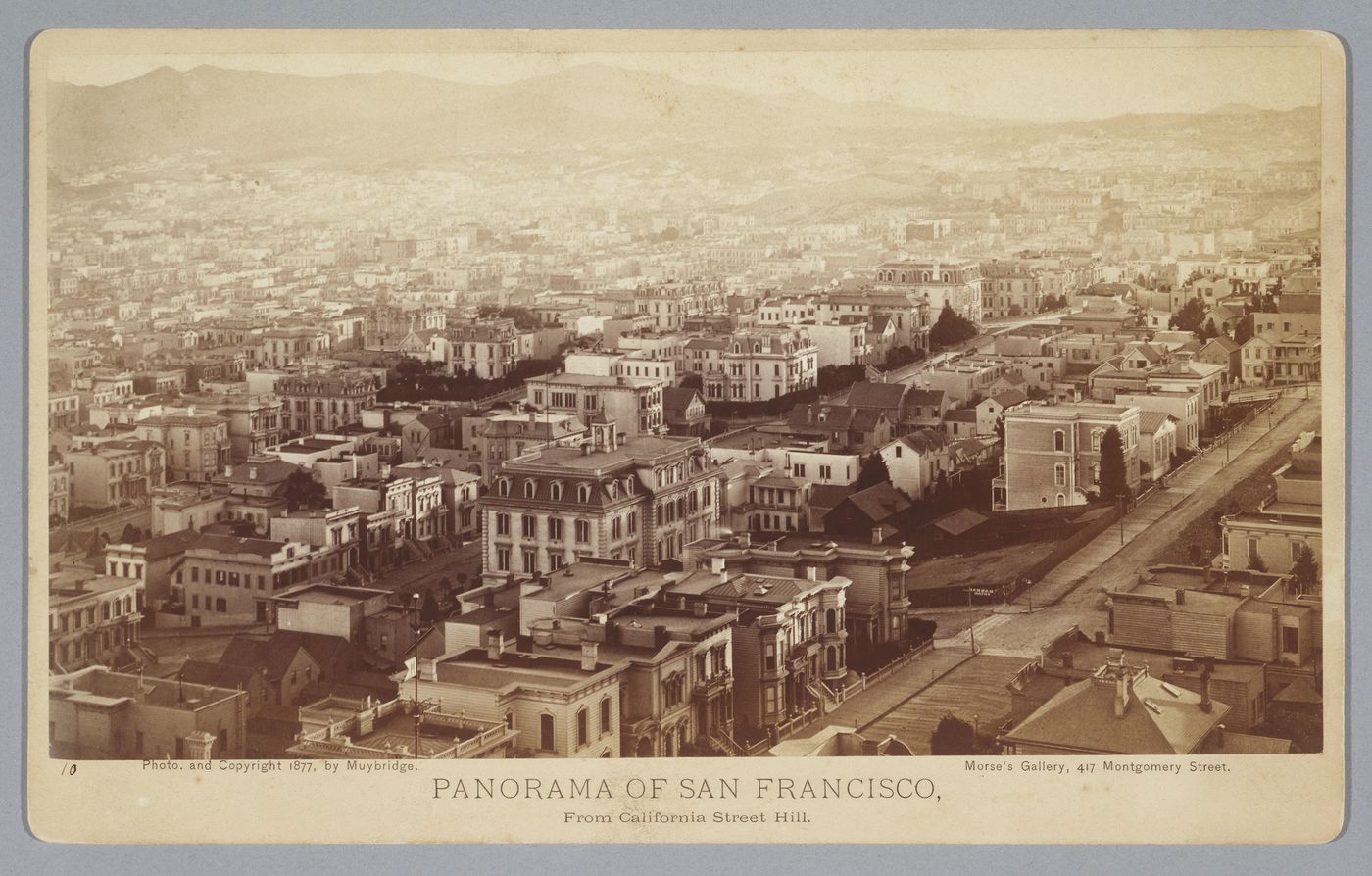 Section 10 of 11 of Panorama of San Francisco, from California Street Hill, California