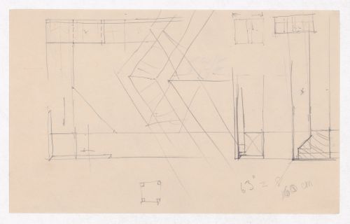 Various documents and drawings including furniture design and office renovation: File G 692