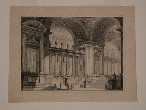 Architectural fantasy: interior of a palace or temple