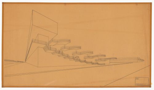 Perspective drawing for Viviendas en el espacio, Buenos Aires, Argentina