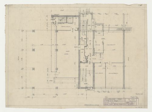 Ground floor plan for type BL housing units, Hellerhof Housing Estate, Frankfurt am Main, Germany