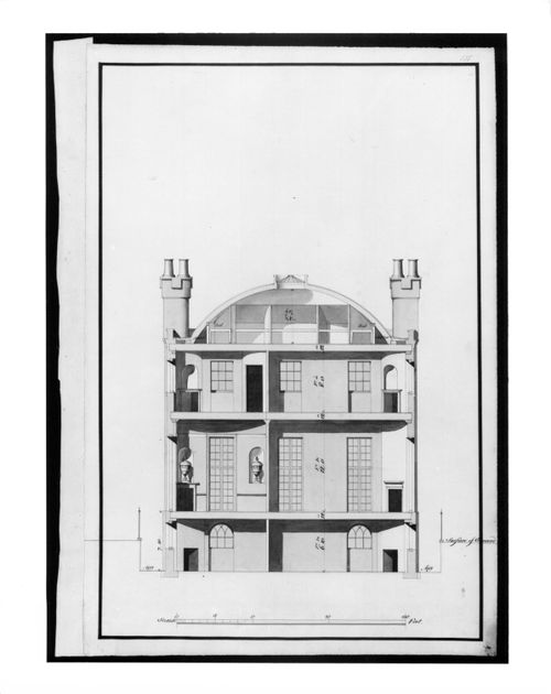 Design for a Gothic Villa - cross section