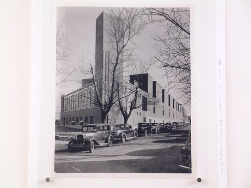 View of the principal and lateral façades of the Test Cells, Wright Aeronautical Corporation Airplane Engine Plant, Paterson, New Jersey