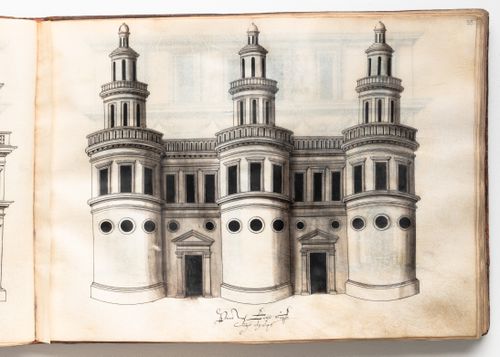 Perspectival elevation for a residence in the country
