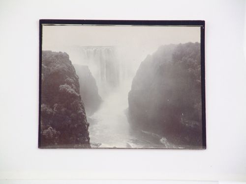 View of Victoria Falls, Zambezi River, crossing the border between Victoria Falls, Zimbabwe and Livingstone, Zambia