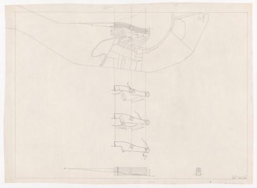 Plans and section for Monte Picoto, Braga, Portugal