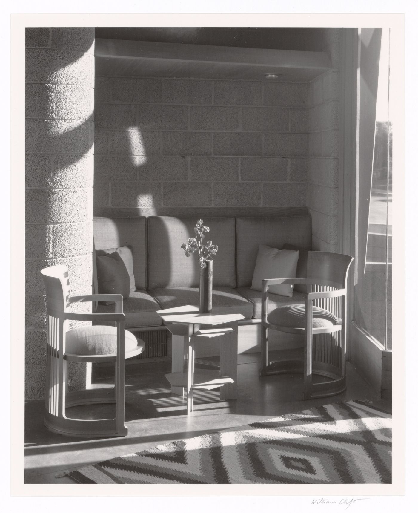 Interior banco, from the series The David and Gladys Wright House