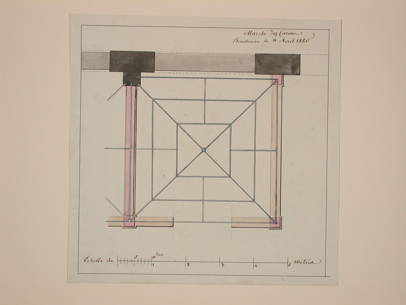 Plan for Boucherie, Marché des Carmes, Paris