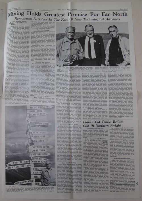 "Mining Holds Greatest Promise for Far North"