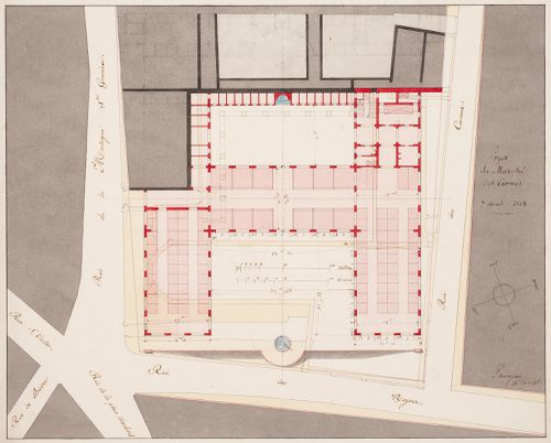 Site plan for Marché des Carmes, Paris