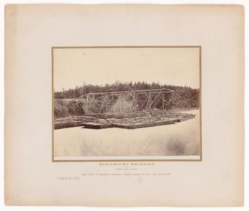 Miramichi Bridges under construction, Miramichi Bay, New Brunswick