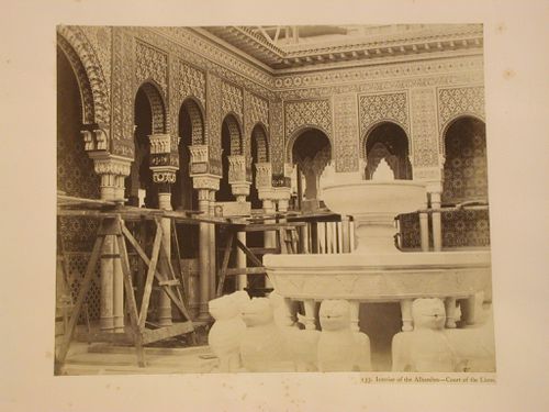 Court of the Lions, interior of the Alhambra, Crystal Palace, Sydenham, England