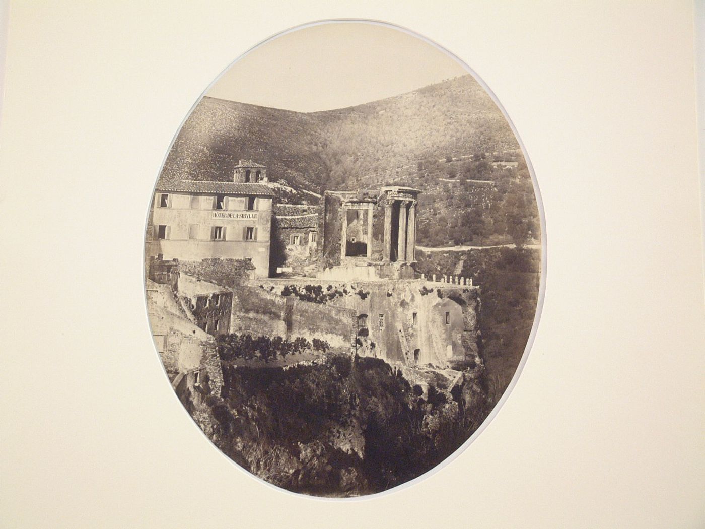 Temple of the Sibyl, seen from the bridge, Tivoli, Italy