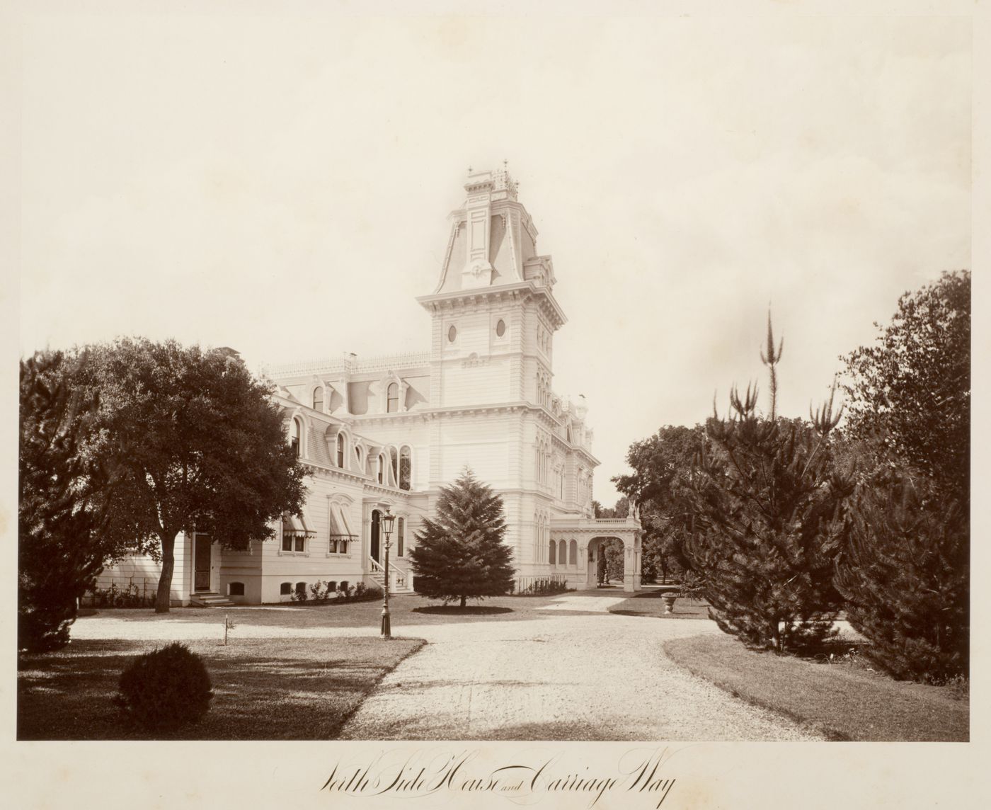View of the Carriage Way, Thurlow Lodge, Menlo Park, California