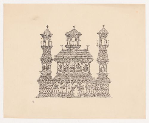 Visionary design for the front elevation of a Protestant church