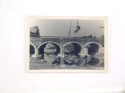 View of construction of bridge, Wadebridge, Cornwall, United Kingdom
