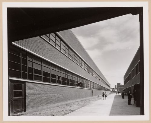 View of the lateral façade of the Assembly Building, Curtiss-Wright Corporation Airplane division Assembly Plant, Louisville, Kentucky