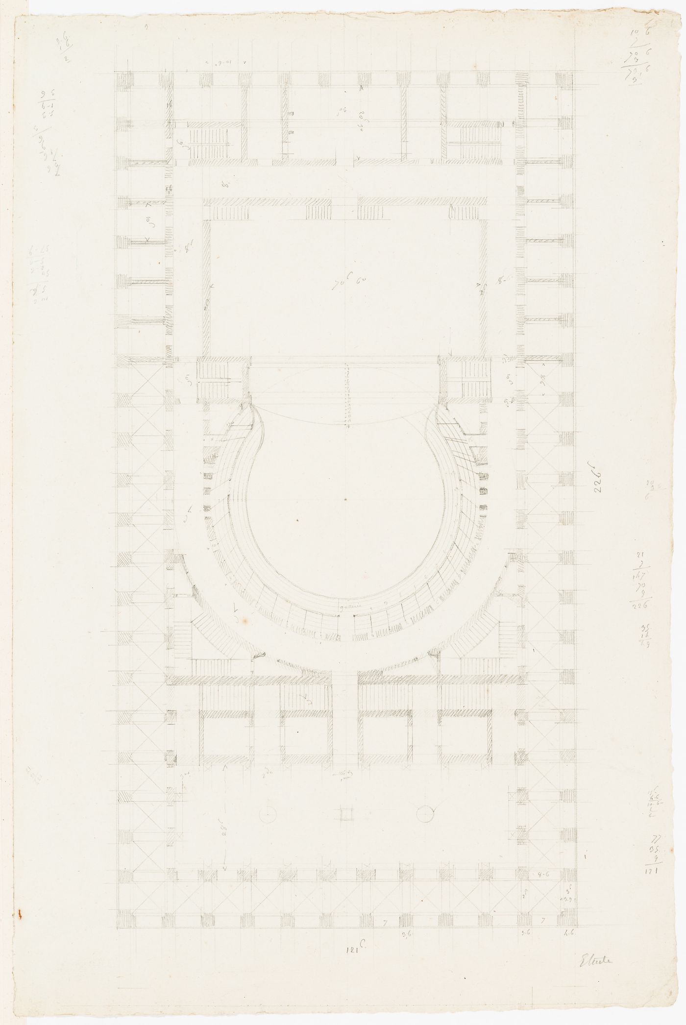 Plan for a theatre