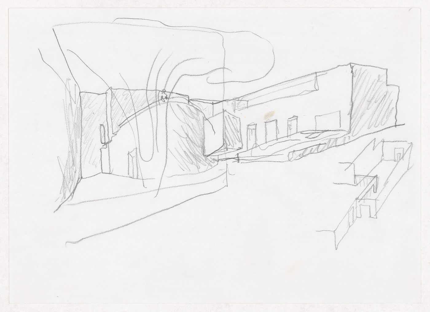 Sketch axonometric views for Reitoria da Universidade de Alicante, Alicante, Spain