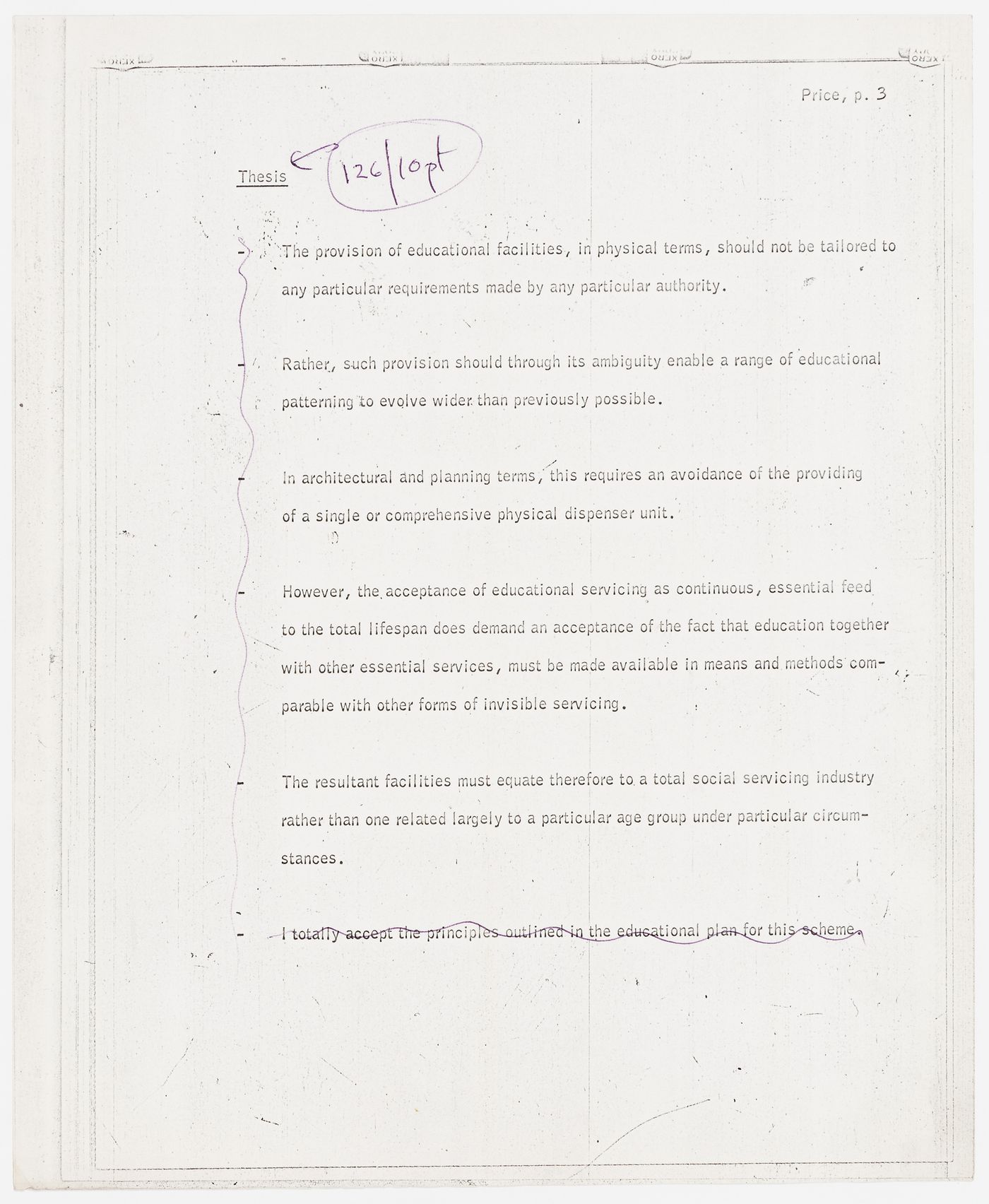 Atomia: new education for a new town (draft, page 3) (document from the Atom project records)