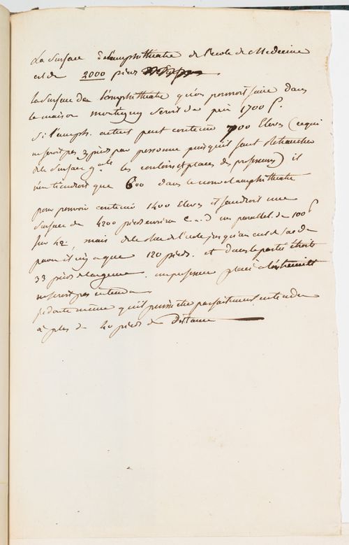 Project for the redevelopment of the École de médecine and surrounding area, Paris: Notes concerning the second ampitheatre for the École de médecine