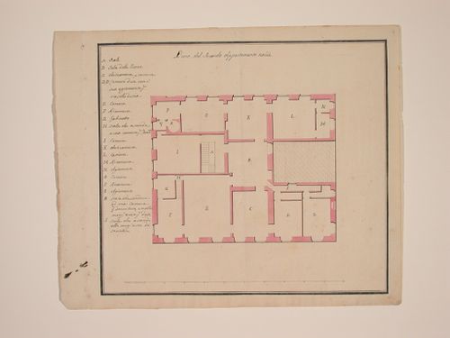 Plan for the second piano nobile