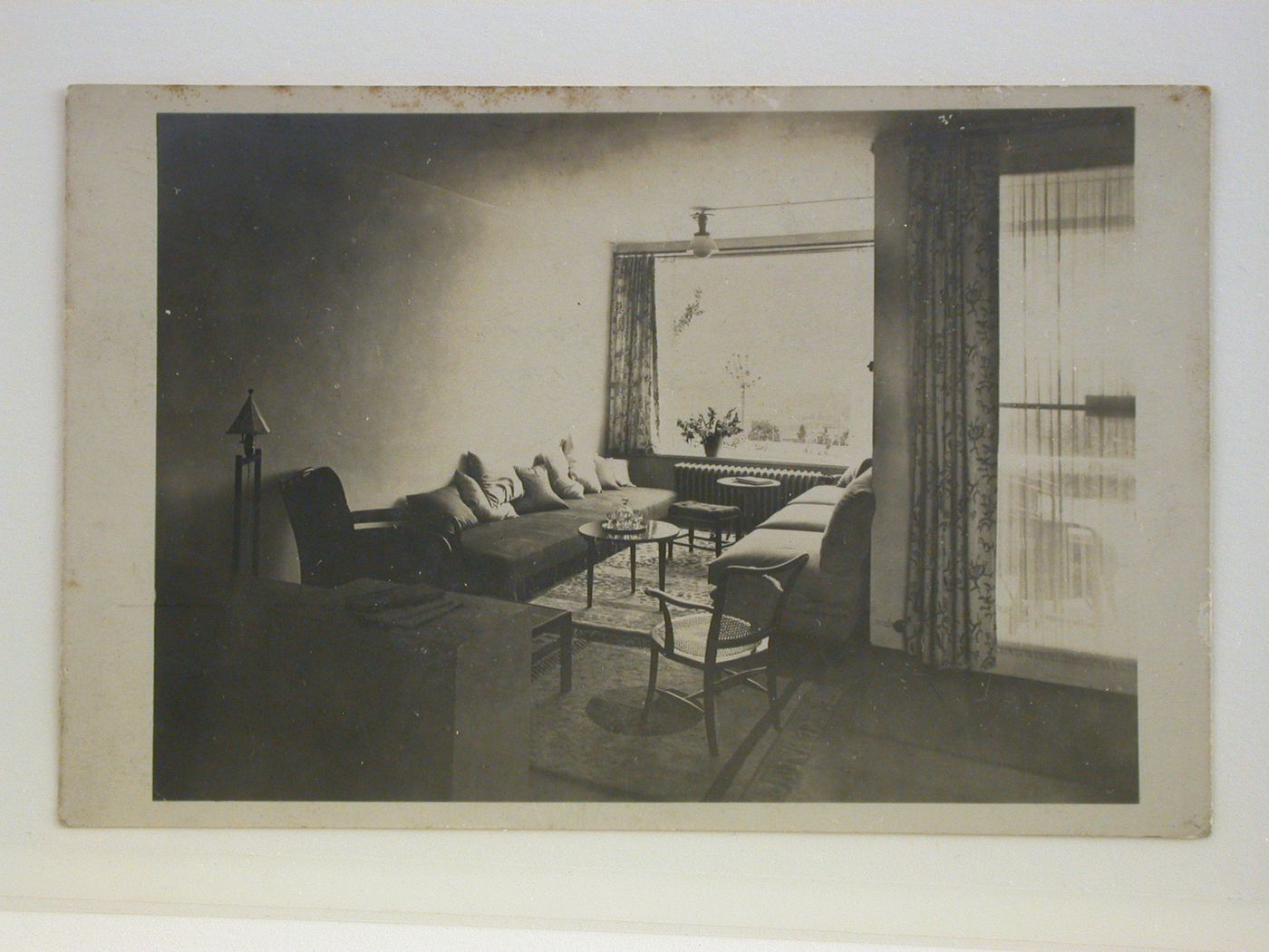 Interior view of the living room of House 26 showing furniture designed