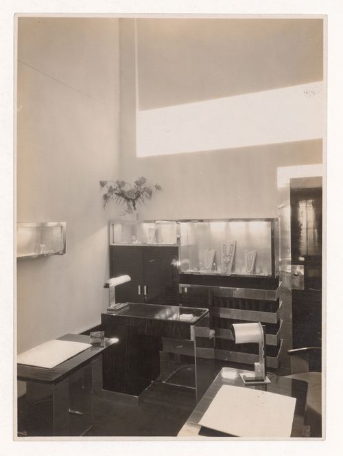 Interior view of Delza store, showing jewelry displays, rue de la Paix, 2nd arrondissement, Paris, France