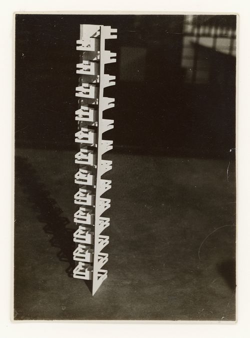 View of a paper exercise for Josef Albers' preliminary course, Bauhaus, Dessau, Germany