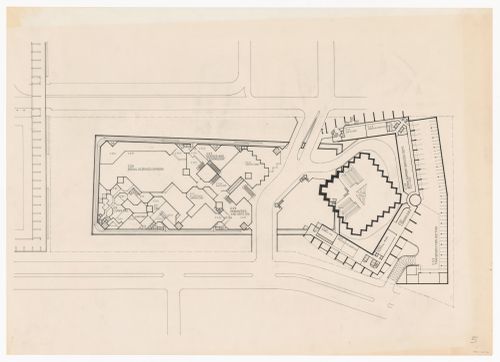 Plan for Pahlavi National Library Competition, Tehran, Iran