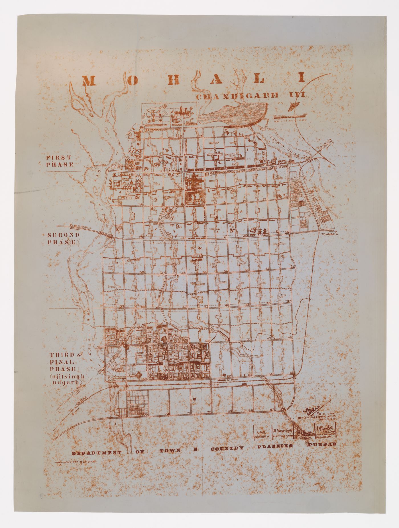 General layout plan for Chandigarh, India