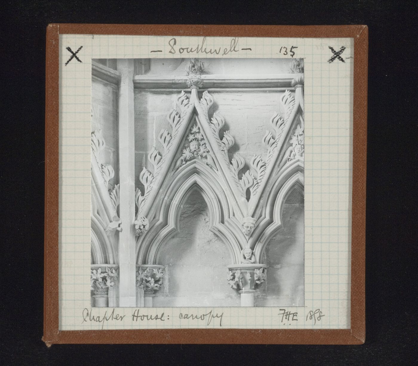 Partial view of canopies in Chapter House, Southwell Minster, Southwell, Nottinghamshire, England