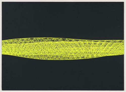 Wireframe perspective of a detail from the space frame for the Galaxy Toyama Gymnasium, Imizu, Toyama, Japan