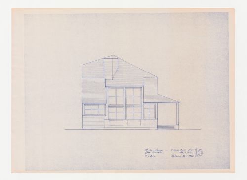 East elevation for the Hanks-Paré Residence, Tuxedo Park, New York