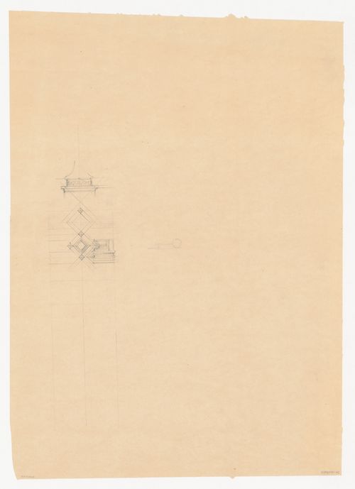 Elevation for a tower for a model for a city hall for the reconstruction of the Hofplein (city centre), Rotterdam, Netherlands