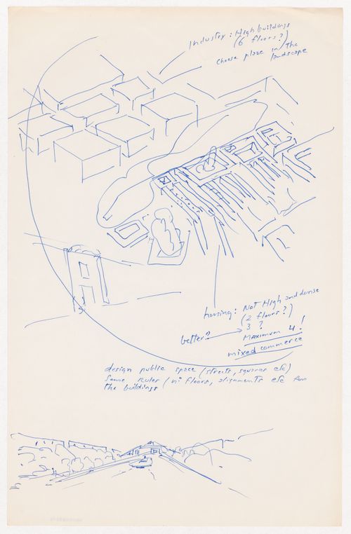 Sketches for Plano de Expansão da Cidade de Macau (Areia P. e Porto E.) [Macau City expansion plan], Macau, China