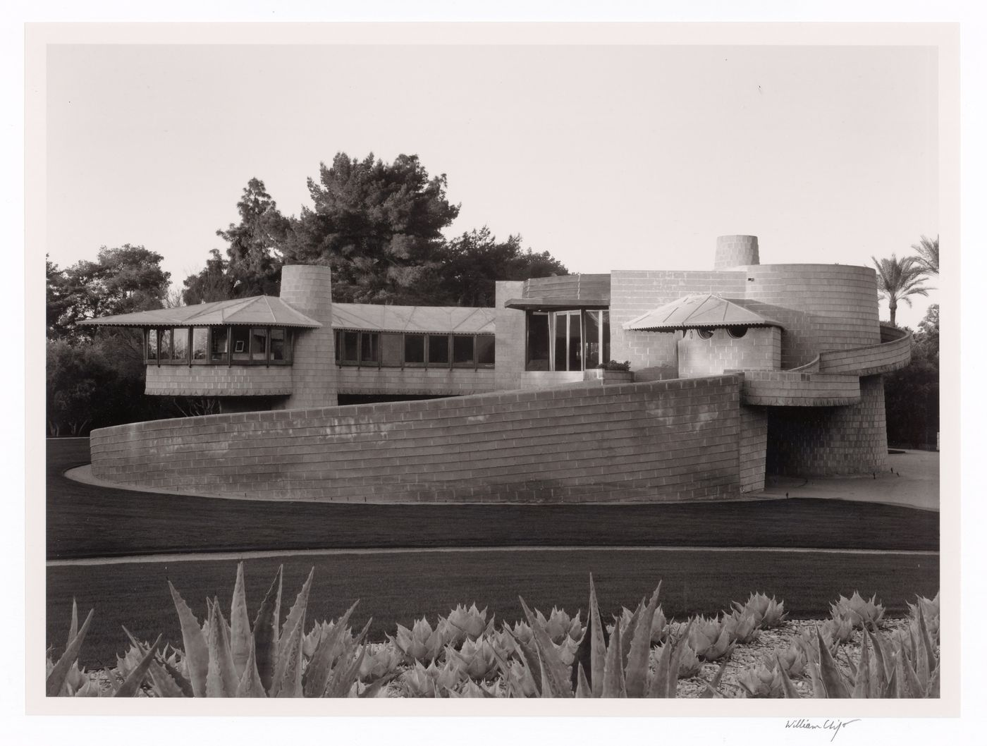 Main house with cactus, from the series The David and Gladys Wright House