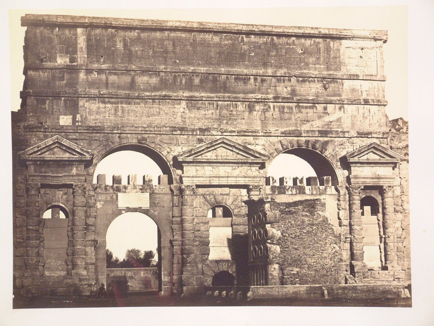View of the Porta Maggiore and the Tomb of Marco Virgilius Eurysaces, Aurelian Wall, Rome, Italy