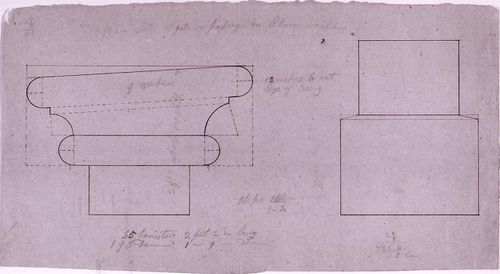 Elevations for tribune baluster [?] details for Notre-Dame de Montréal