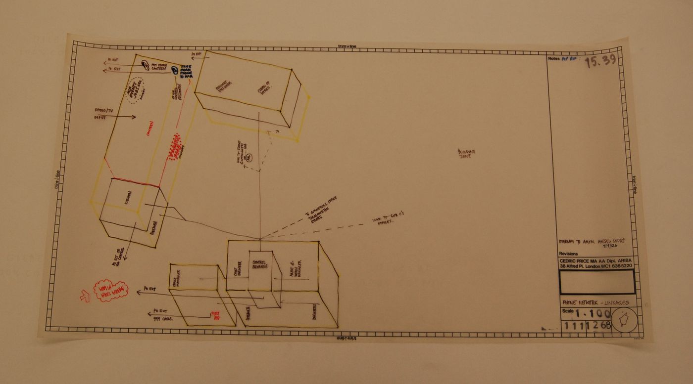 McAppy: phone network overlay for axonometric showing linkages (Angel Court site)