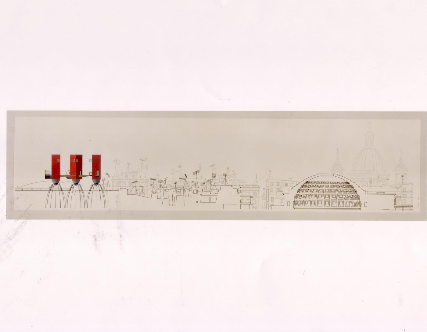 Drawing for Horizon House, Karl: An Architectural Narrative, Rome, Italy