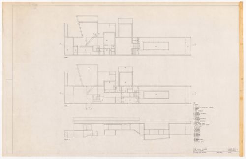 Section and plan for Casa Erhard Josef Pascher, Sintra, Portugal