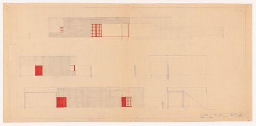 Elevations and sections for Casa Manuel Magalhães, Porto