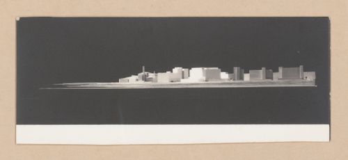 View of model for Habitações Colectivas da Mobil Oil Portuguesa, Matosinhos, Portugal