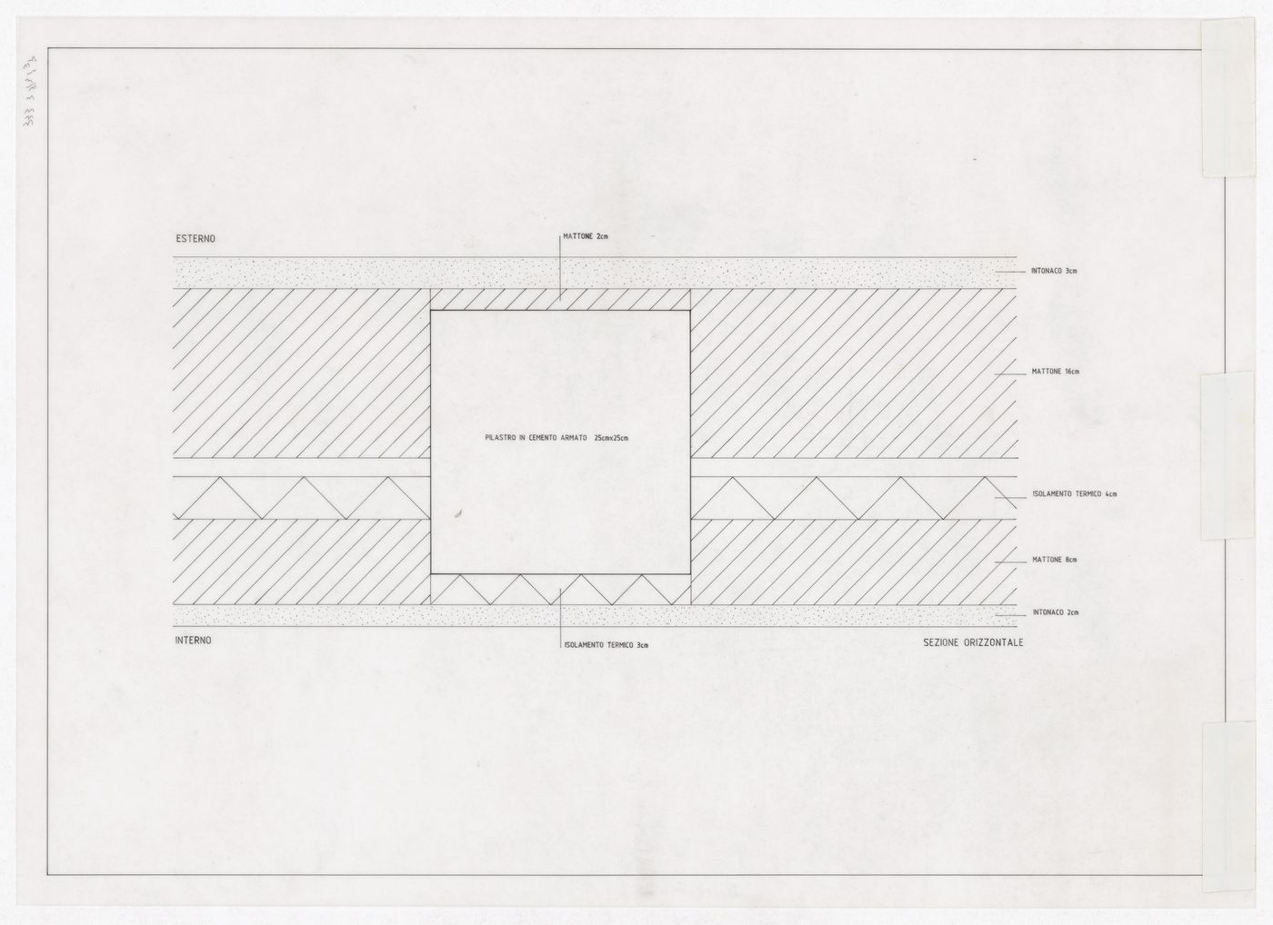 Wall section for Laboratório Showroom Habitação Dimensione Fuoco, San Donà di Piave, Italy