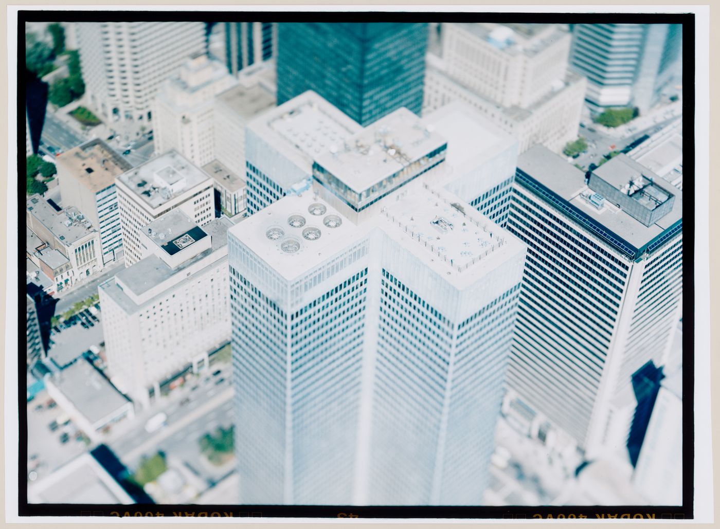 Aerial view of Place Ville-Marie and other buildings, Montréal, Québec