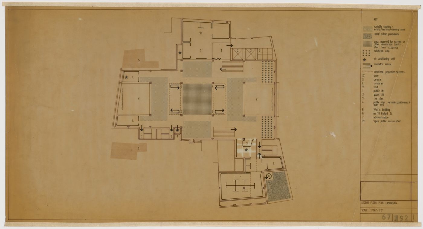 Plan of second floor, Oxford Corner House, London