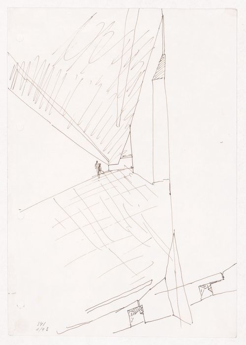 Sketch perspectives for Centro Galego de Arte Contemporânea, Santiago de Compostela, Spain