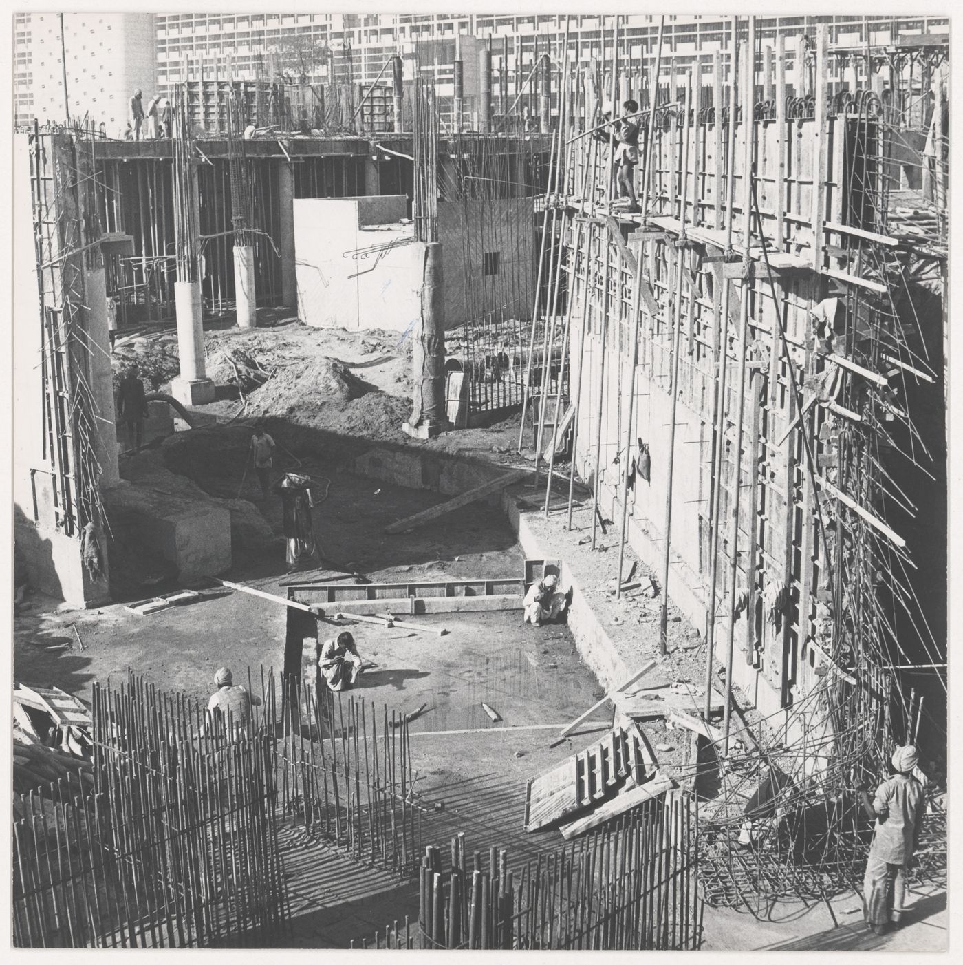 View of the Assembly under construction, Capitol Complex, Sector 1, Chandigarh, India